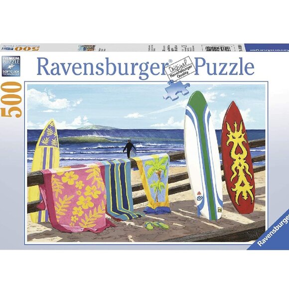 New sealed Ravensburger 500pcs Puzzle-Surfer (Hang Loose) - Picture 1 of 15